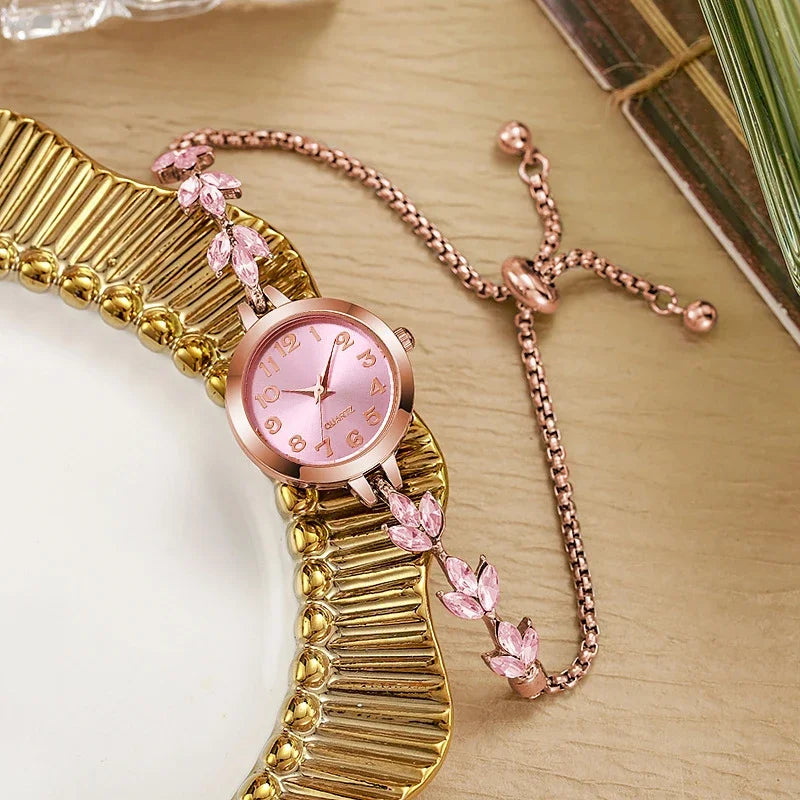 Rhinestone Bracelet Quartz Watch