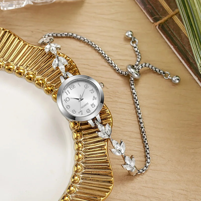 Rhinestone Bracelet Quartz Watch