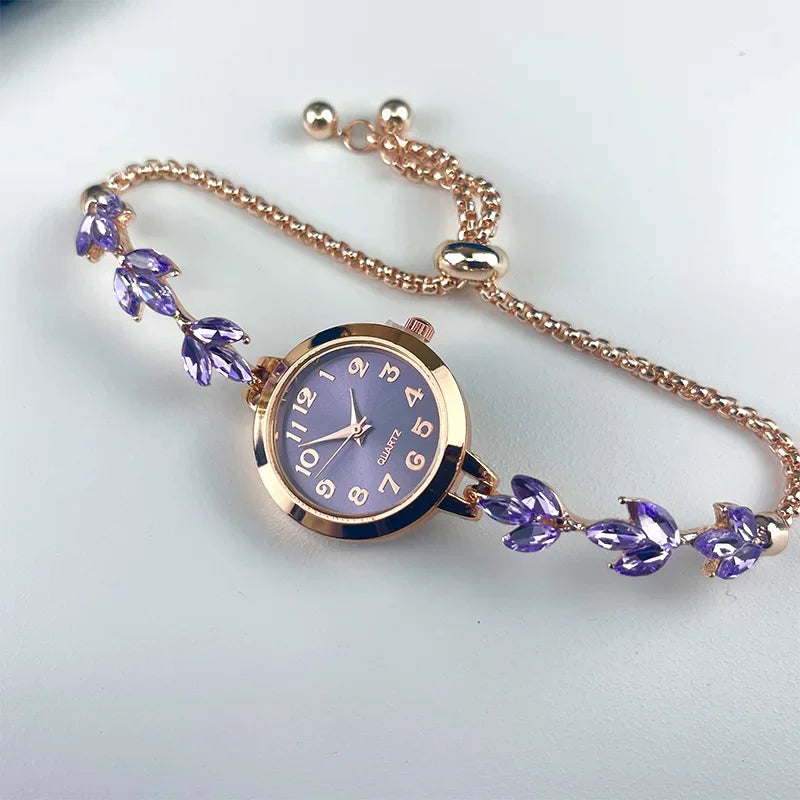 Rhinestone Bracelet Quartz Watch